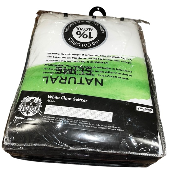 White clam claw seltzer can Halloween costume adult spirit Halloween new osfm - Picture 3 of 4